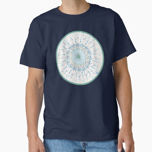 Item preview, Mandala round, positive blue/turquoise designed and sold by EB-DigitalART.
