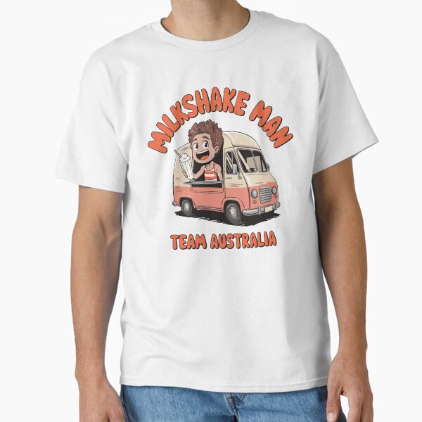 Vista previa del artículo con la obra «Eurovisión Australia | Milkshake Man | Merchandising del Festival de la Canción 2025», diseñado y vendido por Mattk270.
