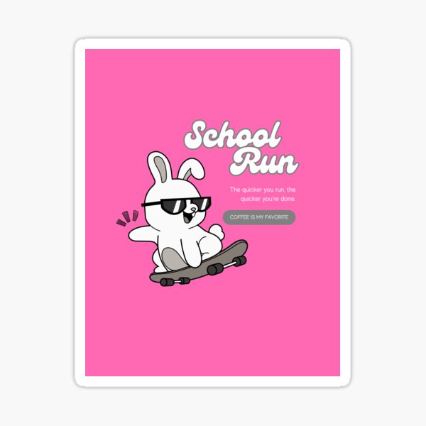 School run funny Sticker