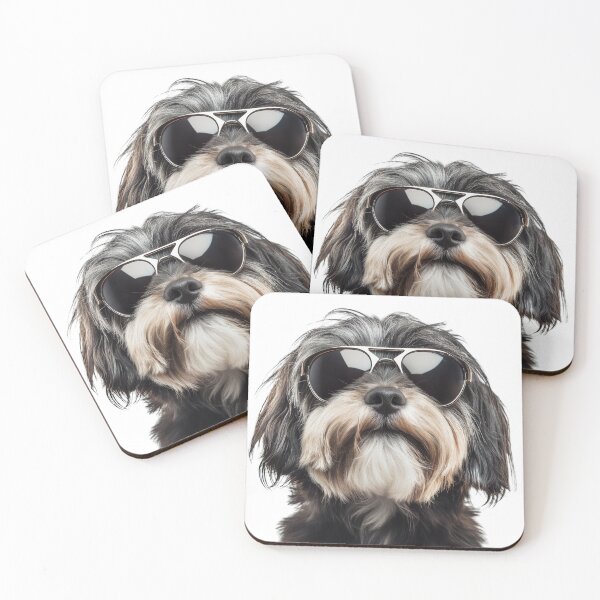 Item preview, Funny cool Tibetan Terrier Dog wearing sunglasses designed and sold by LazyOwlStore.