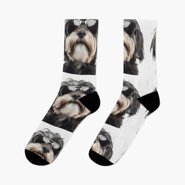 Item preview, Funny cool Tibetan Terrier Dog wearing sunglasses designed and sold by LazyOwlStore.