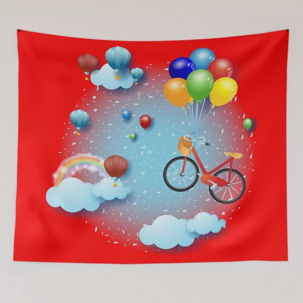 Item preview, Over the clouds, flying bike designed and sold by LuisaVenturoli.