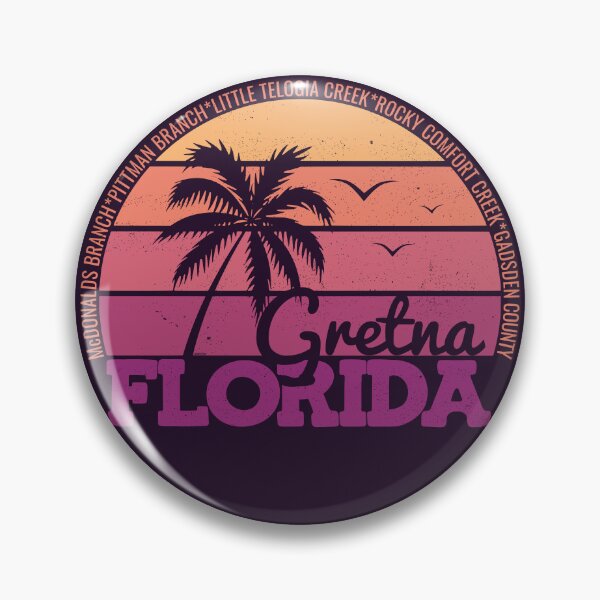 Item preview, Gretna Florida Retro Sunset Local Pride Logo designed and sold by CRHPOD20.