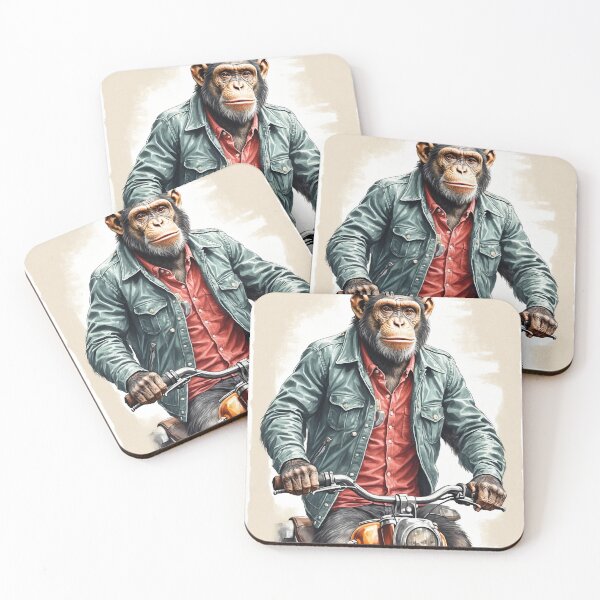 Item preview, cool monkey rides motorcycle designed and sold by Mauswohn.