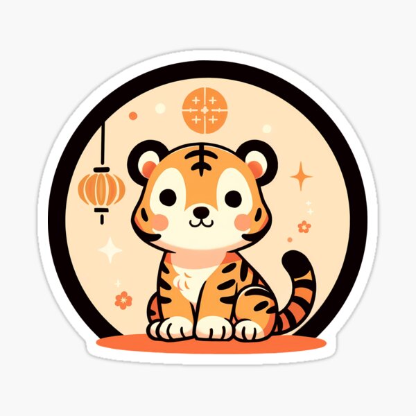 Item preview, Year of the Tiger Sticker designed and sold by Sourapplearts.