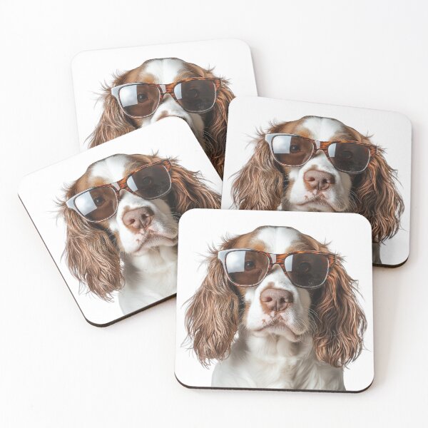 Item preview, Funny cool Welsh Springer Spaniel Dog wearing sunglasses designed and sold by LazyOwlStore.