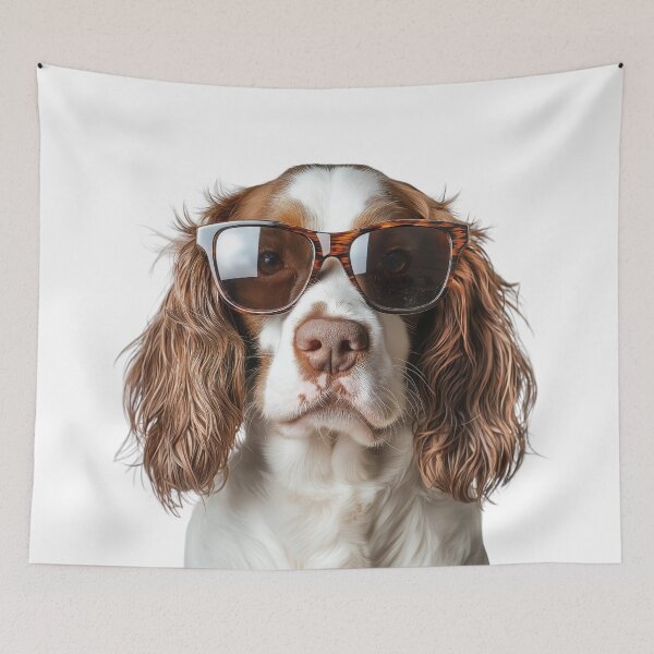 Item preview, Funny cool Welsh Springer Spaniel Dog wearing sunglasses designed and sold by LazyOwlStore.