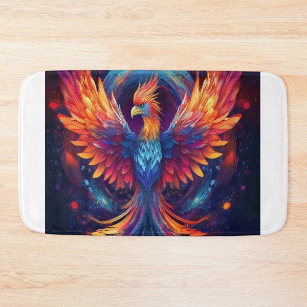 Item preview, Geometric Neon Phoenix – Vibrant Vector Power designed and sold by pksinghff.