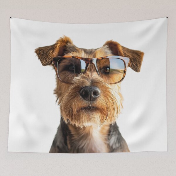 Item preview, Funny cool Welsh Terrier Dog wearing sunglasses designed and sold by LazyOwlStore.