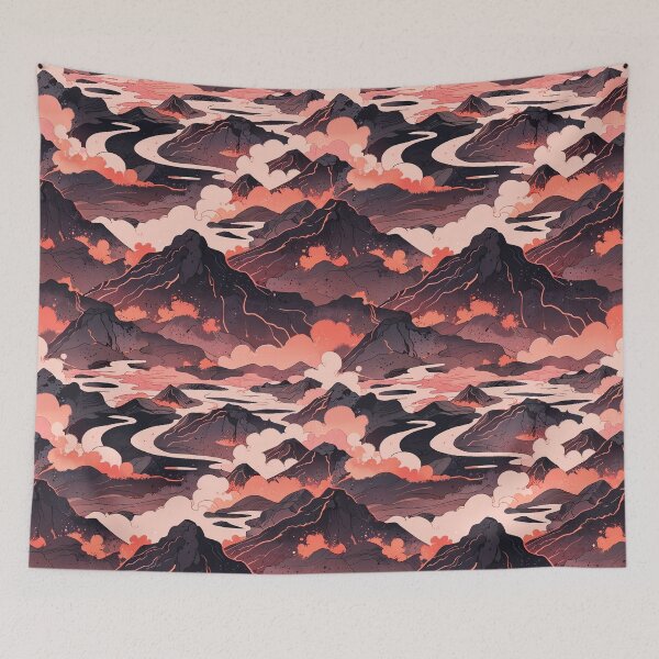 Item preview, A volcanic landscape, lava pools designed and sold by CoolPixels.