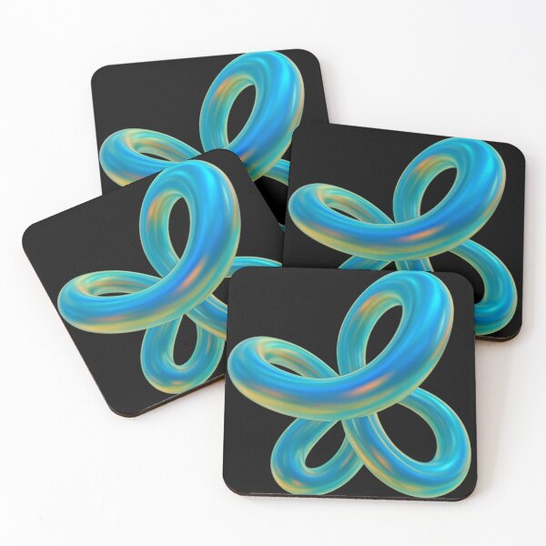 Item preview, Abstract 3d Shape Glossy Cyan Gradient | Futuristic Digital Artwork​  designed and sold by Bored Duck.