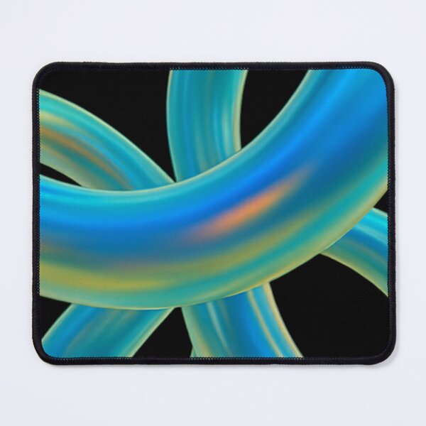 Item preview, Abstract 3d Shape Glossy Cyan Gradient | Futuristic Digital Artwork designed and sold by Bored Duck.