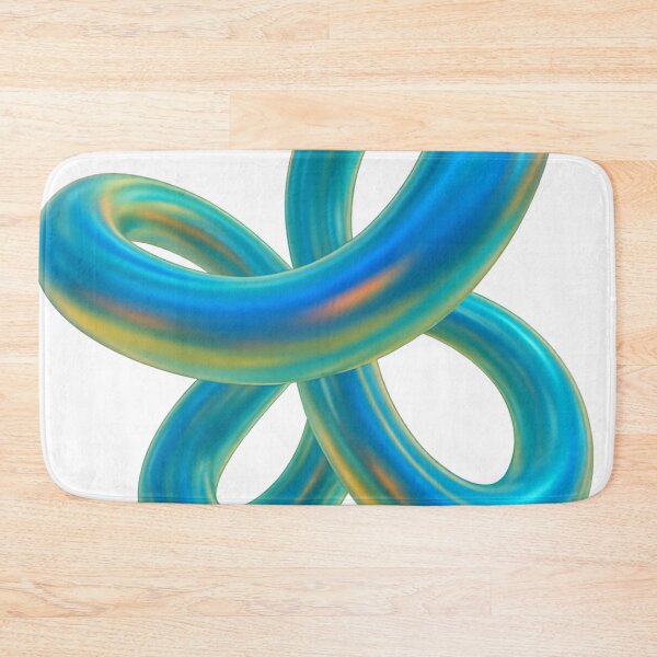 Item preview, Abstract 3d Shape Glossy Cyan Gradient | Futuristic Digital Artwork​  designed and sold by Bored Duck.