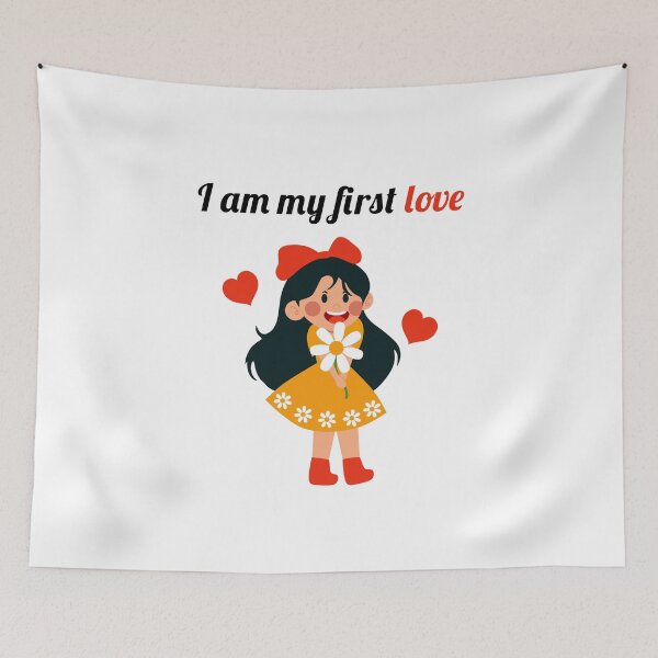 Item preview, I Am My First Love – Self Love Girl Illustration designed and sold by Tulip Creators .