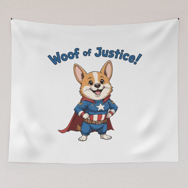 Aperçu de l'œuvre Corgi avenger captain america : Super-chien en action créée et vendue par latelierdechris.