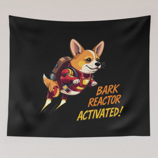 Item preview, Corgi Avenger Corgi Iron Dog: Canine Hero in Flying Armor designed and sold by latelierdechris.