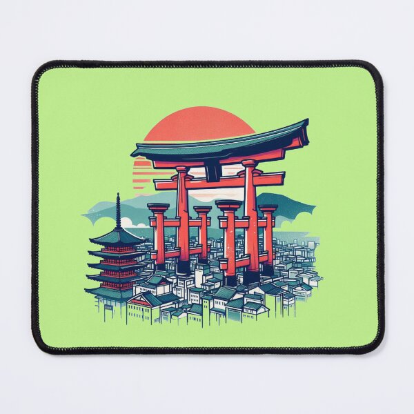 Item preview, Illustration of Fushimi Inari Shrine and Torii Gates in Kyoto, Japan , designed and sold by PaintMeWorld.