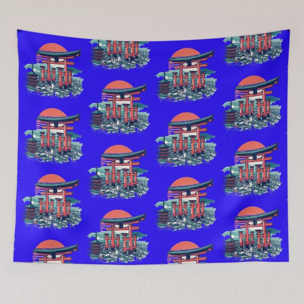 Item preview, Illustration of Fushimi Inari Shrine and Torii Gates in Kyoto, Japan , designed and sold by PaintMeWorld.