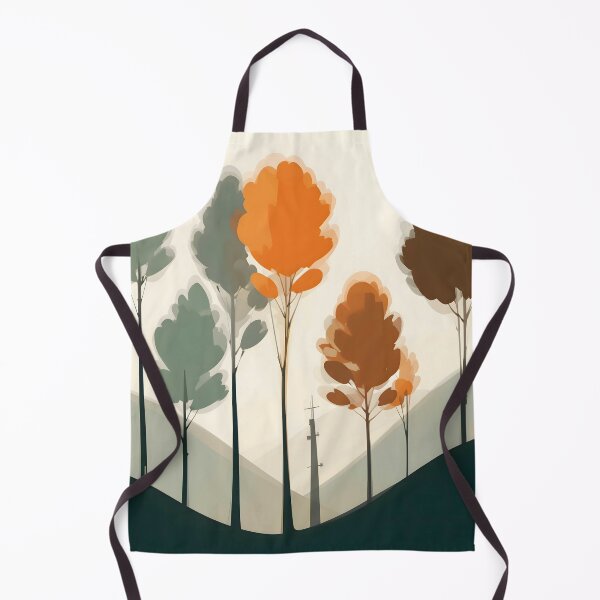 Item preview, Where the Trees Touch the Sky, Warm Autumn Countryside Vibes, Minimalistic Forest Fall Wall Art, Modern Nature Peaceful Landscape designed and sold by Kintsugi99.