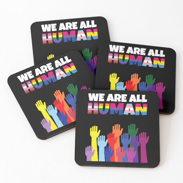 Item preview, We Are All Human Rainbow Flag Proud LGBT Inspirational Gift  designed and sold by Filek-mable.