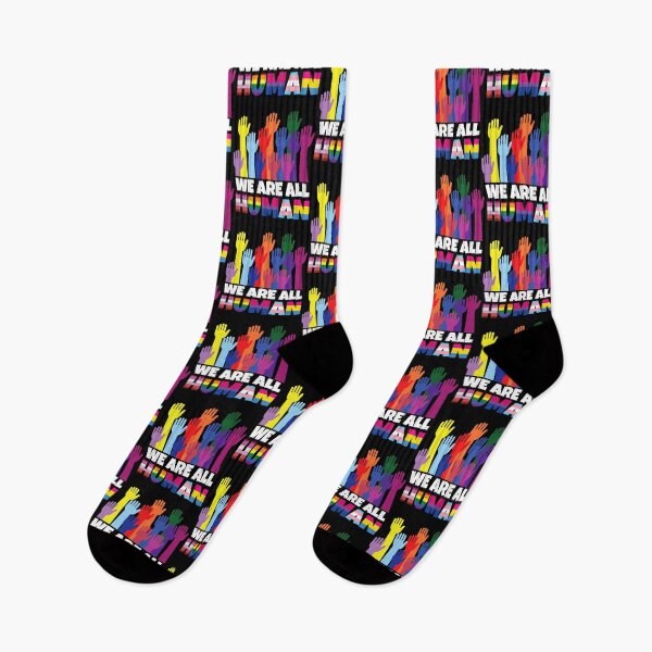 Item preview, We Are All Human Rainbow Flag Proud LGBT Inspirational Gift  designed and sold by Filek-mable.
