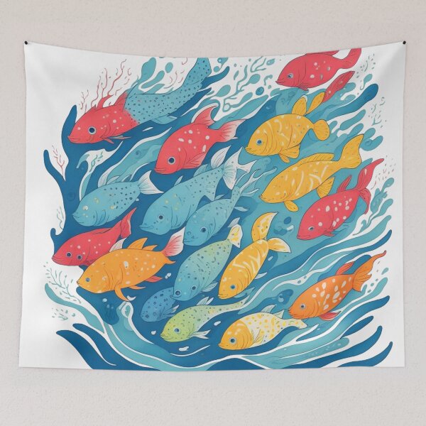 Item preview, Fish Wave love  designed and sold by PoojaMestry.