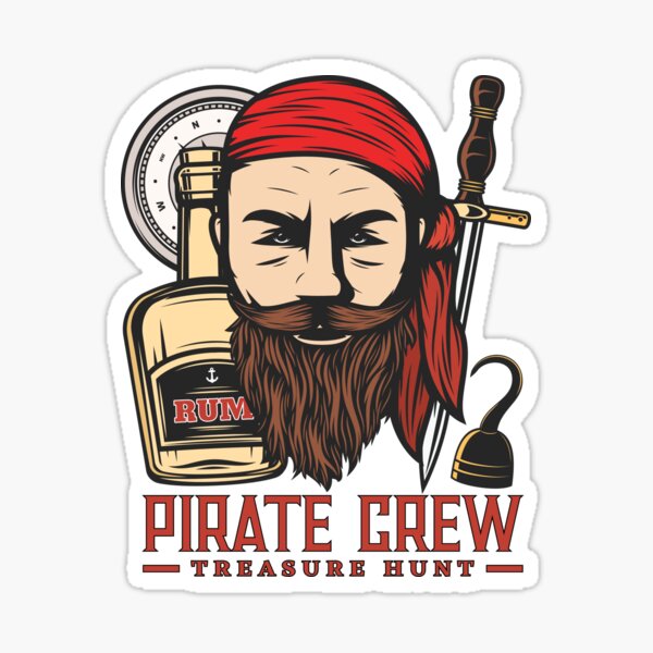 Item preview, Pirate Crew Treasure Hunt Illustration designed and sold by Richstd.