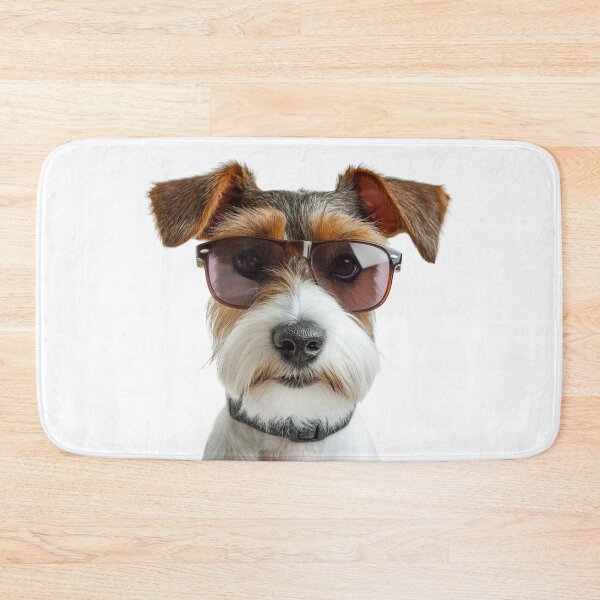 Item preview, Funny cool Wire Fox Terrier Dog wearing sunglasses designed and sold by LazyOwlStore.