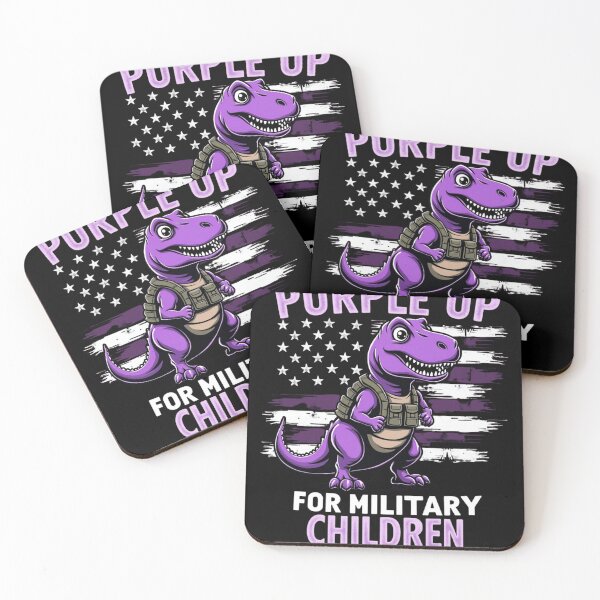 Item preview, Purple Up for Military Children Dino Support designed and sold by haitrieuic96.