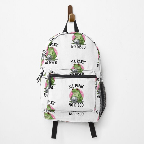 Item preview, "All Panic, No Disco" Frog – Funny & Quirky Anxiety Frog Meme Design designed and sold by Colorful-Garden.