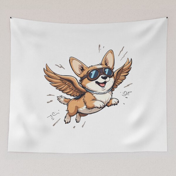 Aperçu de l'œuvre Corgi avenger Corgi Faucon : Héros ailé des Avengers créée et vendue par latelierdechris.