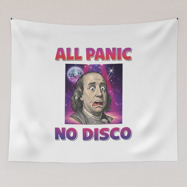 Item preview, "All Panic, No Disco" Funny & Quirky Anxiety Meme Design designed and sold by Colorful-Garden.