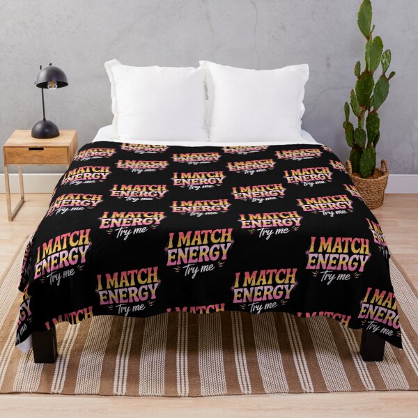 Item preview, I Match Energy – Sarcastic Retro Attitude for Confident Women designed and sold by BunBuntheDog-.