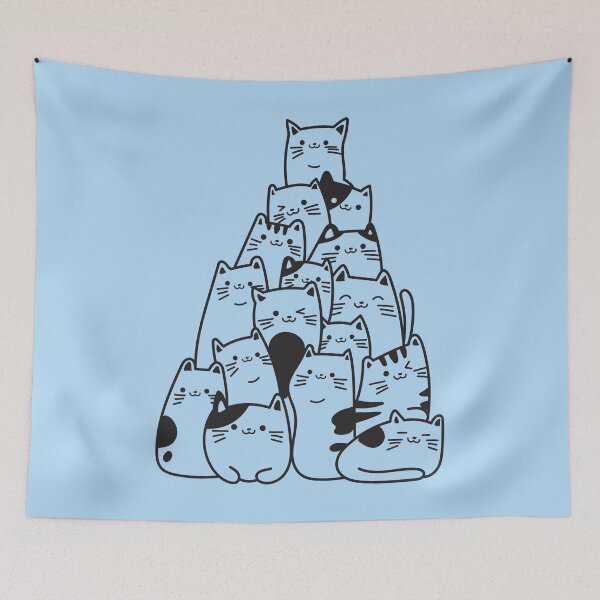 Item preview, Minimalist Cute Cats – Black and White Cat Art Series designed and sold by Aredbox.