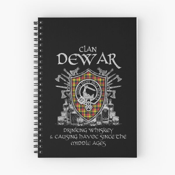 Item preview, Clan Dewar 2 drinking whiskey and causing havoc heritage crest tartan plaid designed and sold by Clan1093.