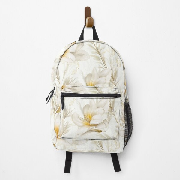 Item preview, Elegant White Freesia Seamless Floral Pattern – Soft Cream Botanical Design designed and sold by The Art Morpher.
