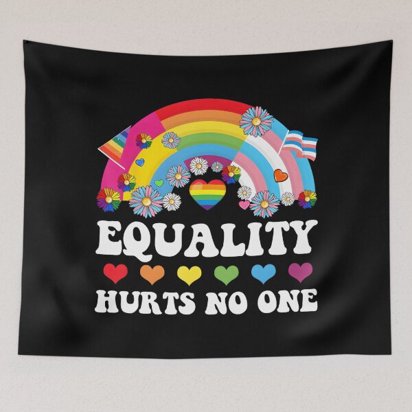 Item preview, Equality Hurts No One Hearts Daisy Rainbow Pride LGBT designed and sold by Cute-Collection.