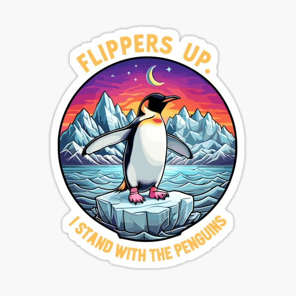 Artikel-Vorschau von Flossen hoch, ich stehe mit den Pinguinen, designt und verkauft von Elysian Arts.