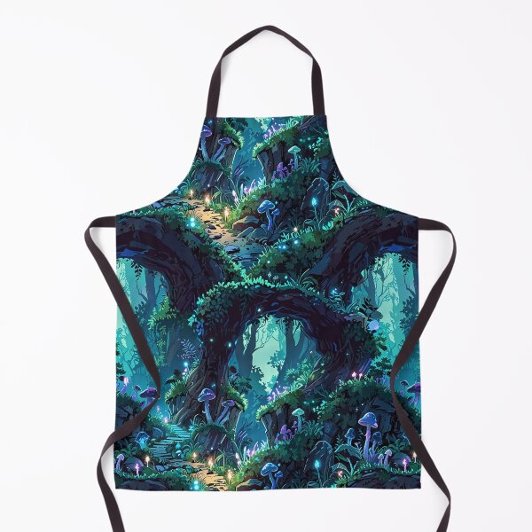 Item preview, Forest path illuminated by bioluminescent mushrooms designed and sold by CoolPixels.