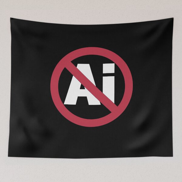 Item preview, Stop Ai Sign Against Ai designed and sold by MooonTees.