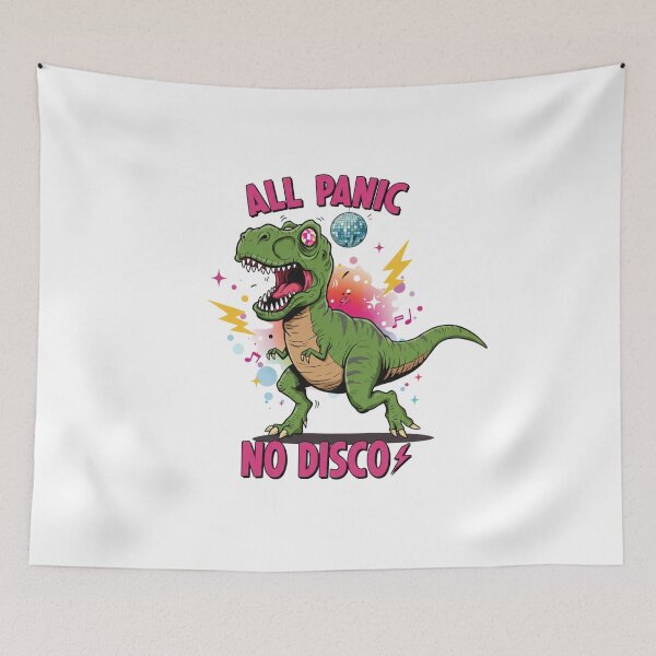 Item preview, "All Panic, No Disco" Funny & Quirky Anxiety Meme Design designed and sold by Colorful-Garden.