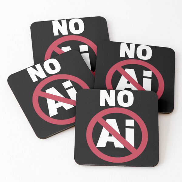 Item preview, NO AI Stop Ai Sign Against Ai designed and sold by MooonTees.