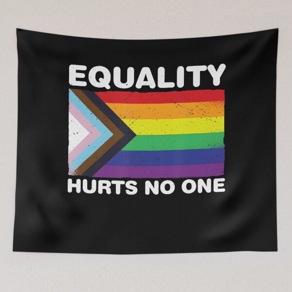 Item preview, Equality Hurts No One Inclusive Progress Pride Flag designed and sold by Cute-Collection.
