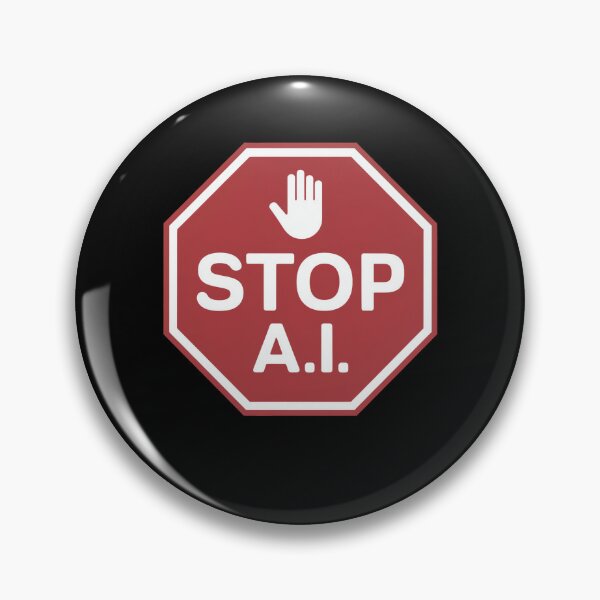 Item preview, Stop Ai Sign Against AI designed and sold by MooonTees.