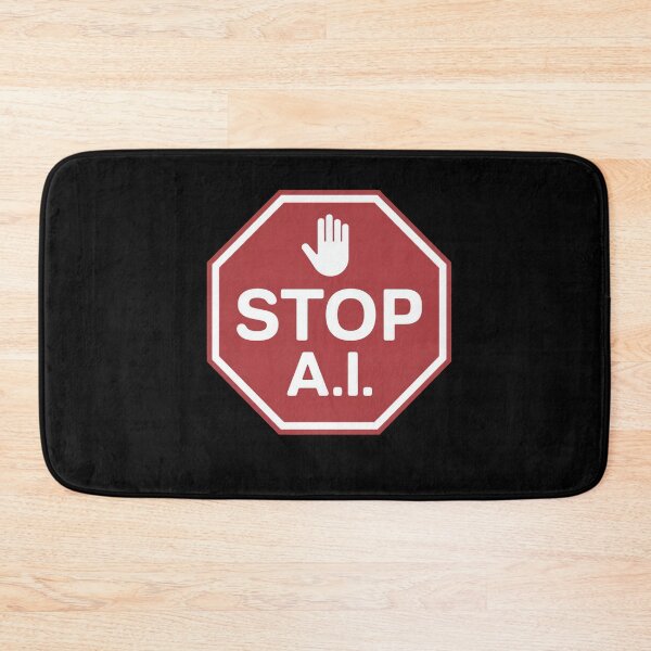 Item preview, Stop Ai Sign Against AI designed and sold by MooonTees.