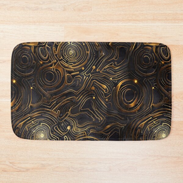Item preview, Labyrinth with illuminated veins of gold designed and sold by CoolPixels.