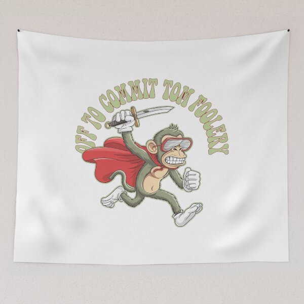 Item preview, off to commit, tom foolery, goofy, monkey, funnyfits70, Humor, Funny, retro, vintages, funny quotes, animal humor, designed and sold by FunnyFits70.