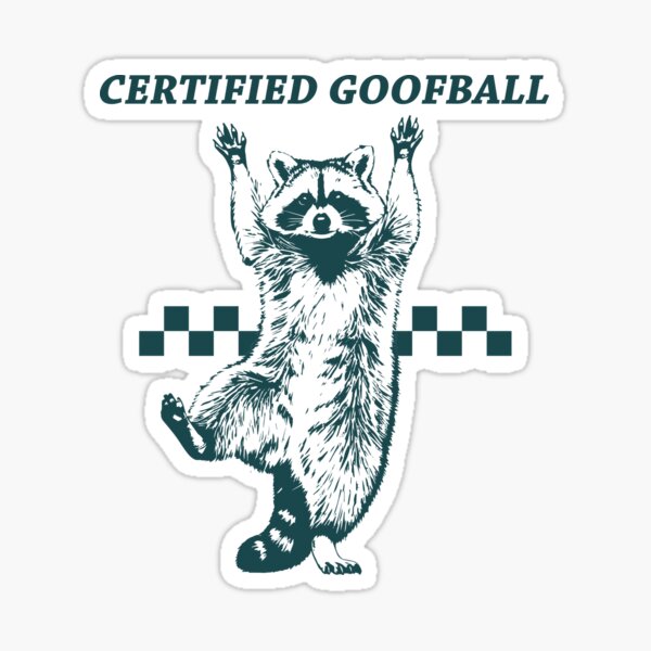 Item preview, Certified Goofball, Funny Raccoon Retro designed and sold by FlashCraft Design.