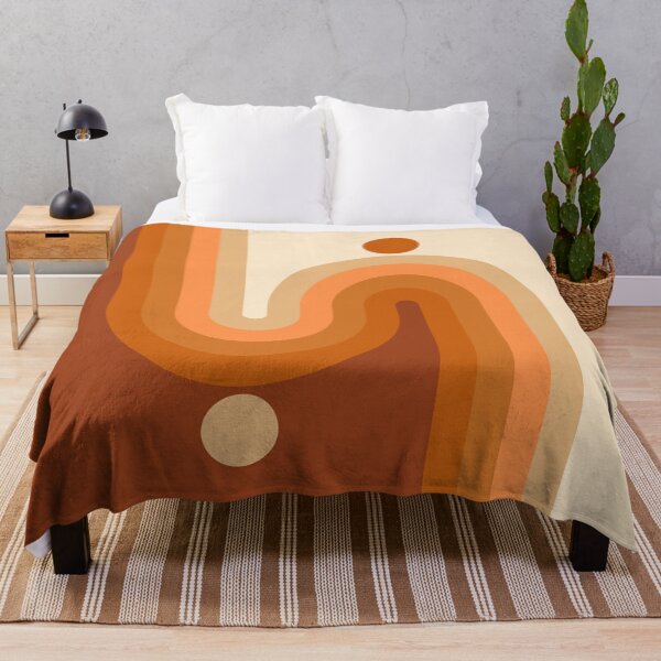 Item preview, Midcentury Modern Geometric Arch Sun Abstract 3 in Terracotta Brown designed and sold by nineFlorals.
