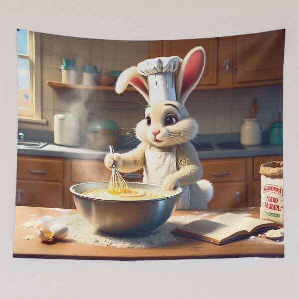 Item preview, Easter Bunny bakes cake designed and sold by Mauswohn.